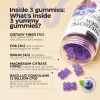 2 Pack High Prebiotic Fiber Gummies for Women and Men 7G per Serving Dietary Beet FOS Fiber Magnesium Citrate Inulin Probiotic Gummy Supplement for Di