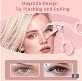 Portable Heated Eyelash Curler USB Chargeablewith Sensing Heating Silicone Pad, USB Fastcharging Pink And White BOMKADI (Option: As shown in the picture)