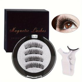 Magnetic Eyelash Set - Reusable False Eyelashes That Do Not Require Gluing, With An App, Free Alcohol-based Material, And A Professional Eyeshado (Color: Black)